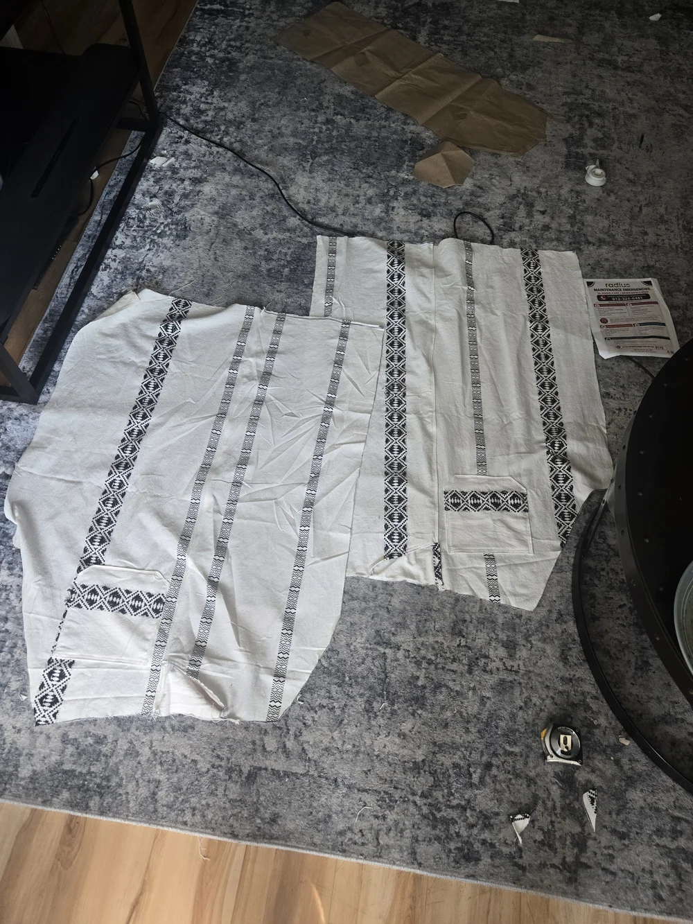Custom Upscaled straight wide leg pants